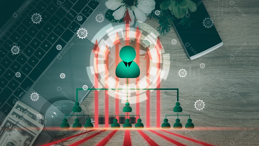 Conceito de crescimento de emprego