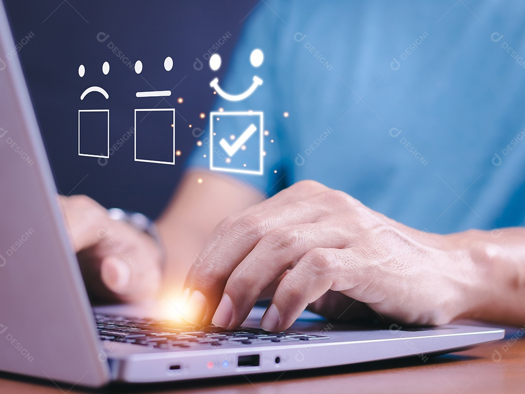 Conceito de Pesquisa de Satisfação do Atendimento ao Cliente Empresários ou clientes