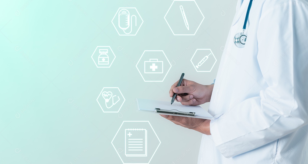 Conceito de tratamento de pacientes na era digital