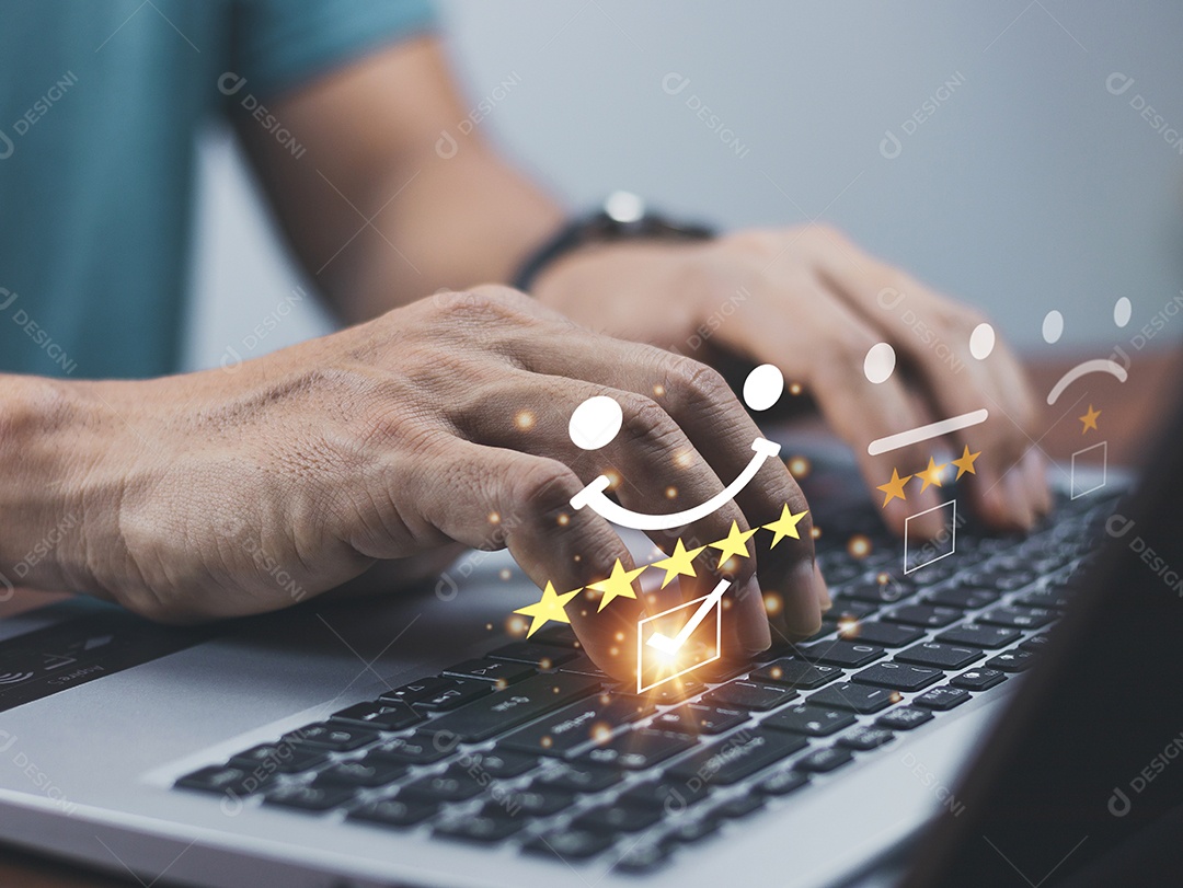 Conceito de Pesquisa de Satisfação do Atendimento ao Cliente Empresários ou clientes