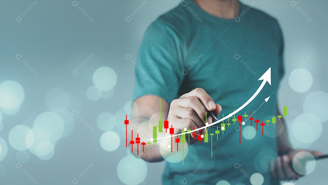 planejamento e estratégia mercado de ações crescimento dos negócios progresso ou conceito de sucesso