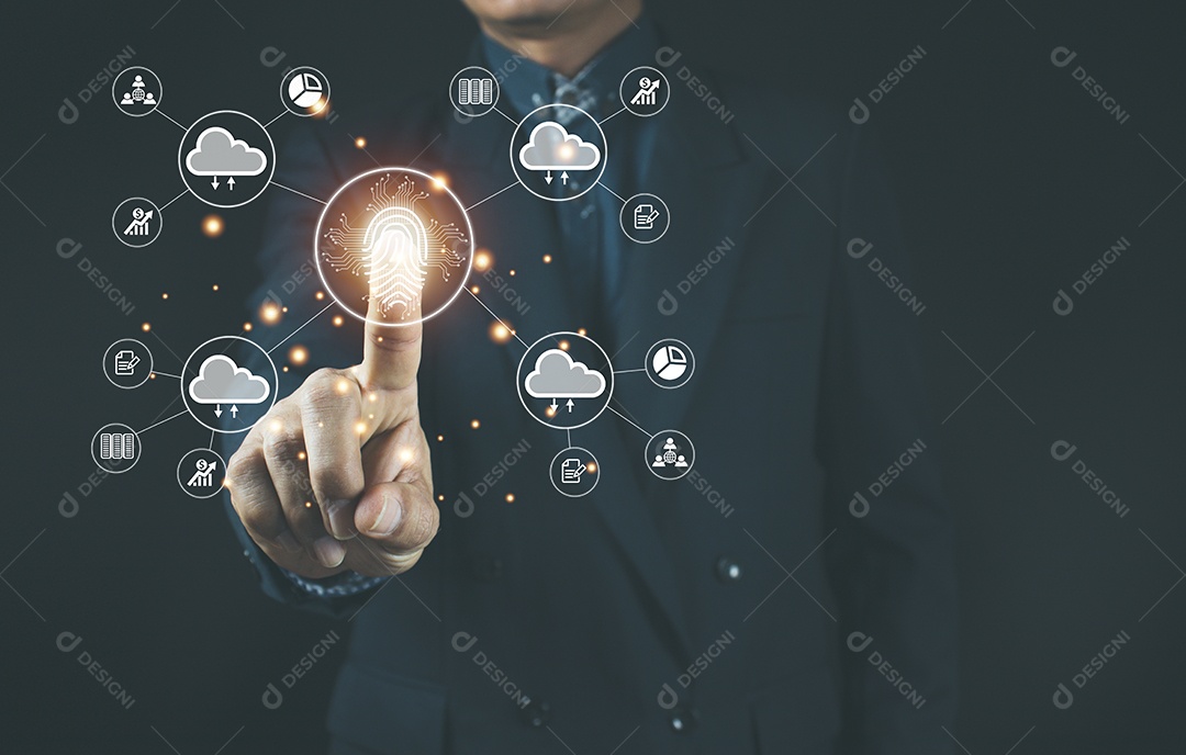 Pessoas de negócios usando computadores tablet inteligentes, tecnologia de negócios