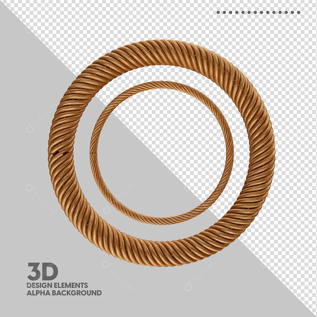 Elemento 3D Cordas para composição PSD