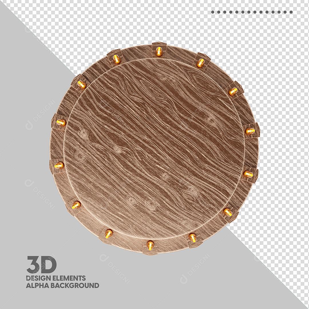 Placa de Madeira 3D Elemento Para Composição PSD