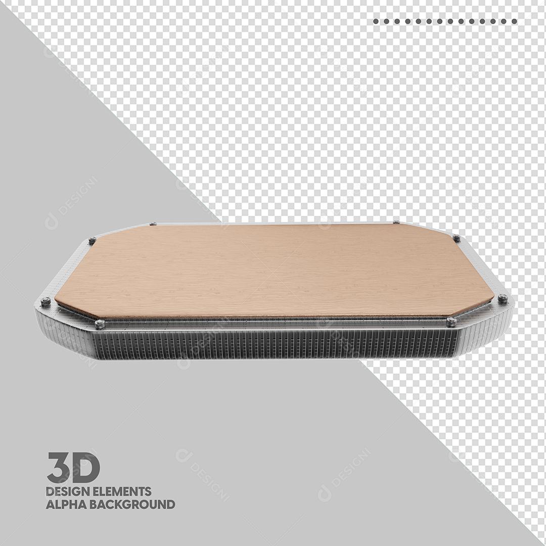 Placa de Madeira 3D Elemento Para Composição PSD