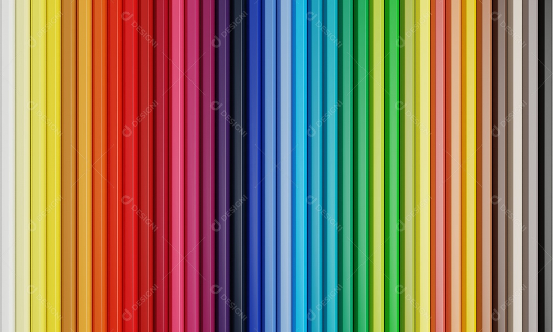 Feche de fundo texturizado de lápis de cor. Lápis de várias cores sobre fundo branco.