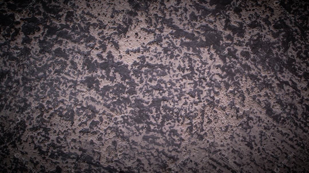 Velha textura de fundo da parede de concreto tem um padrão preto áspero.