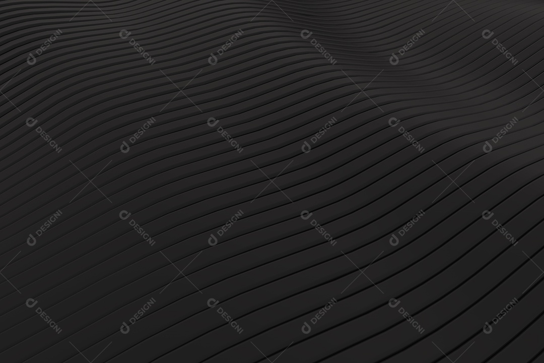 Closeup abstrato preto prata fumado listra metálica cortando fundo ondulado. Conceito de minimalismo.