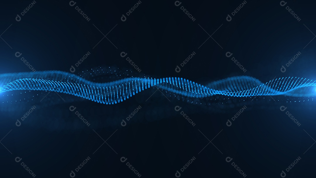 Abstrato base azul com fundo de ondas. Tecnologia futurista e conceito de ciência.