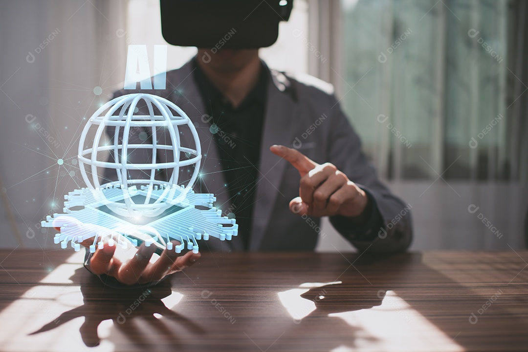 Empresário gráfico exibição investimento renda de ações crescimento financeiro