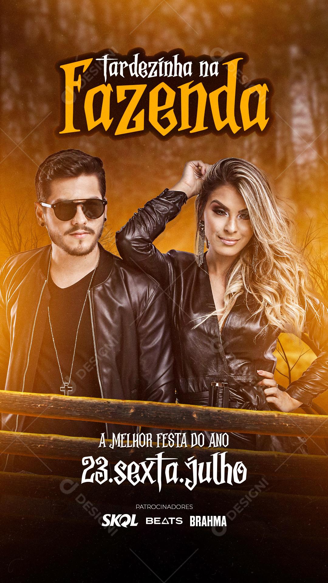 Flyer Tardezinha na Fazenda Social Media PSD Editável