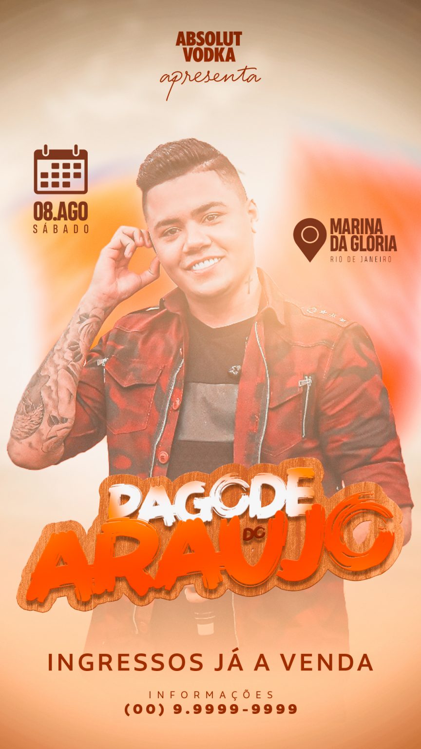 Social Media Flyer Evento Pagode do Araujo PSD Editável