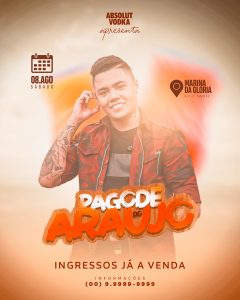 Social Media Flyer Evento Pagode do Araujo PSD Editável