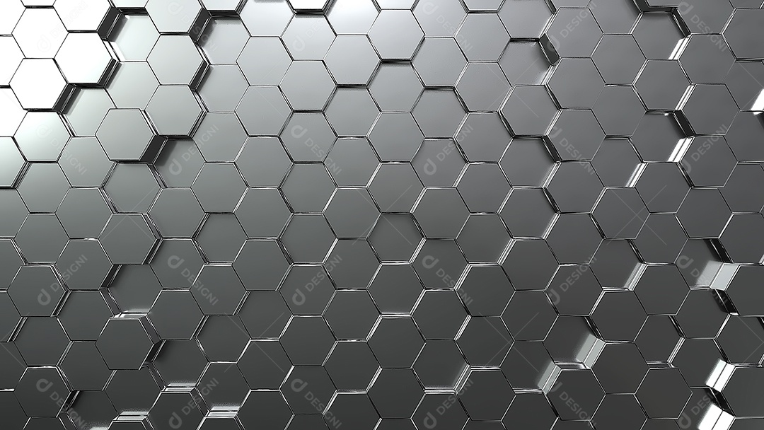 Fundo de movimento de favo de mel hexágono de prata. Arte abstrata cinza e conceito geométrico.