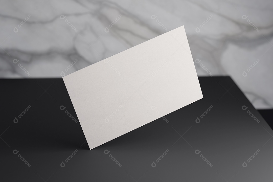 Modelo de maquete de papel de cartão preto e branco com capa de espaço em branco para inserir o logotipo da empresa.