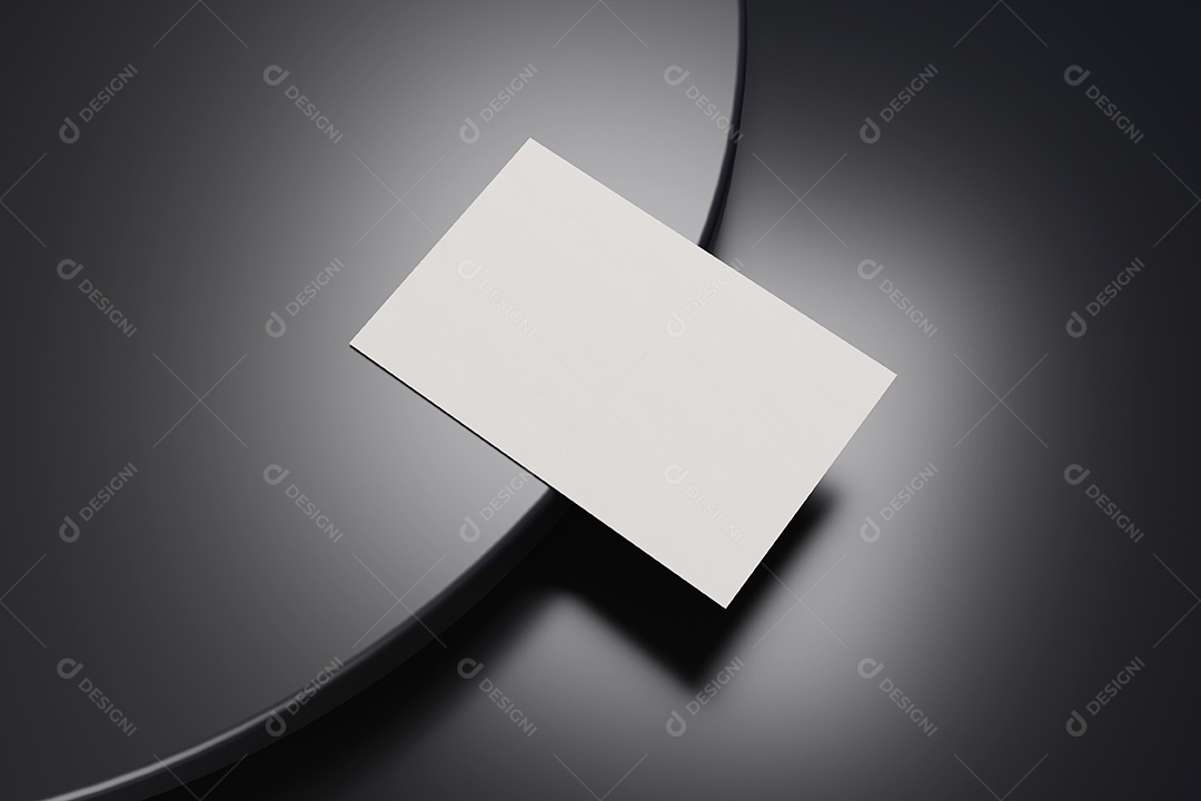 Modelo de maquete de papel de cartão preto e branco com capa de espaço em branco para inserir o logotipo da empresa.