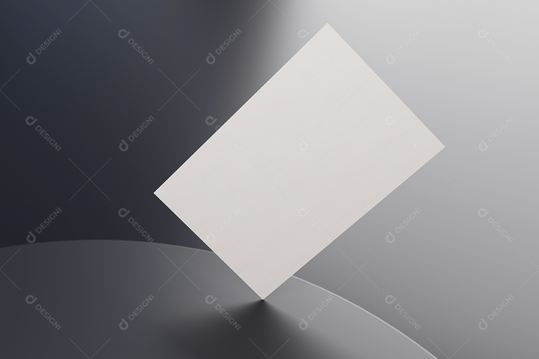 Modelo de maquete de papel de cartão preto e branco com capa de espaço em branco para inserir o logotipo da empresa.