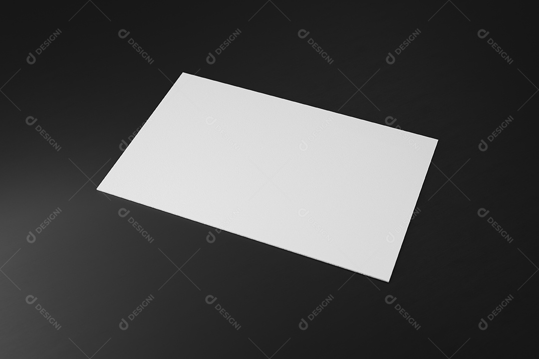 Modelo de maquete de papel de cartão de visita horizontal branco com capa de espaço em branco para inserir o logotipo da empresa.