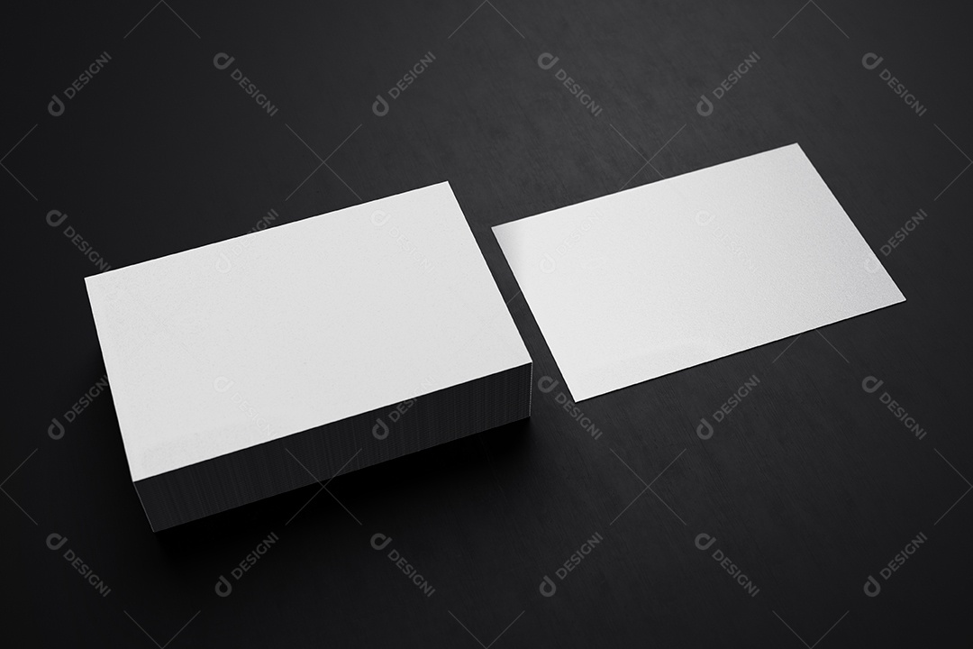 Modelo de maquete de papel de cartão de visita horizontal branco com capa de espaço em branco para inserir o logotipo da empresa.