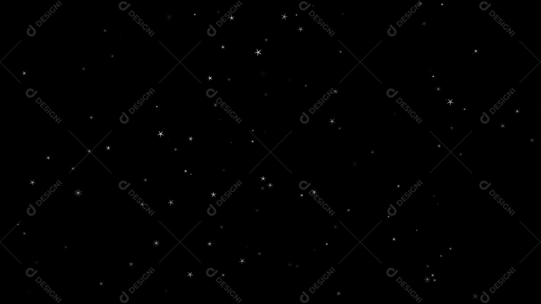 Estrela caindo do topo do céu. Poeira estelas isolou fundo preto para elemento de composição de gráficos em movimento.