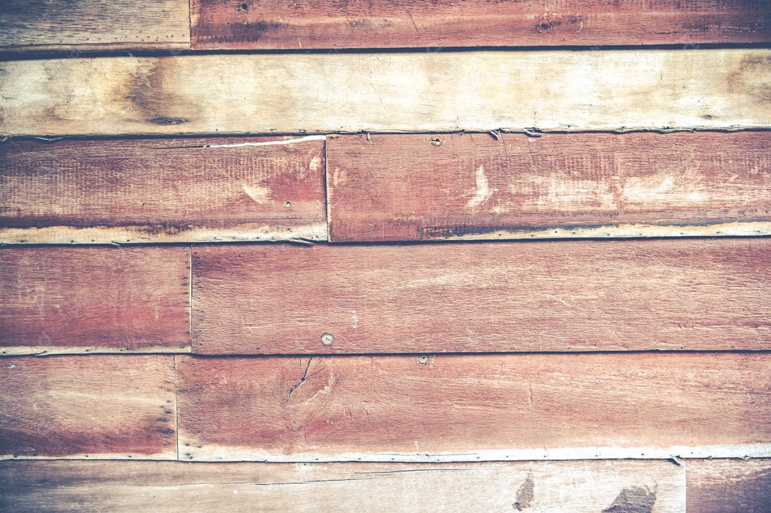 Close-up de fundo de textura de prancha de madeira marrom vermelho velho. Pano de fundo do papel de parede.