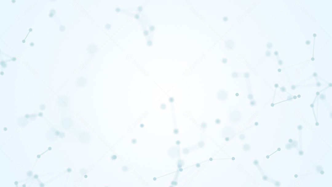 Rede de wireframe de geometria turva azul abstrata e ponto de conexão no espaço em fundo branco. Computador futurista e conceito de ciência médica.