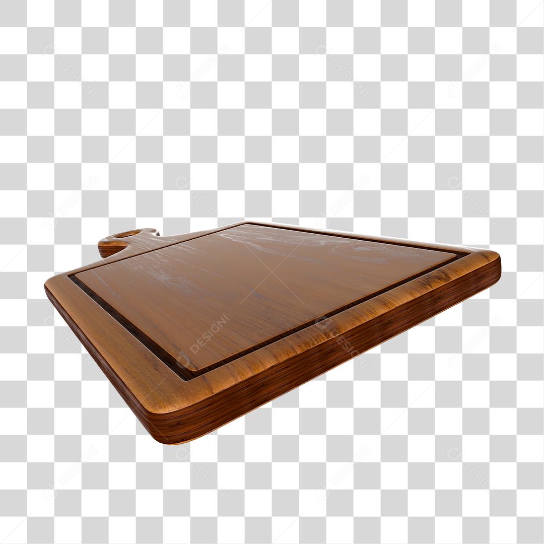 Tábua de Corde Madeira Marrom Elemento 3D Para Transparente
