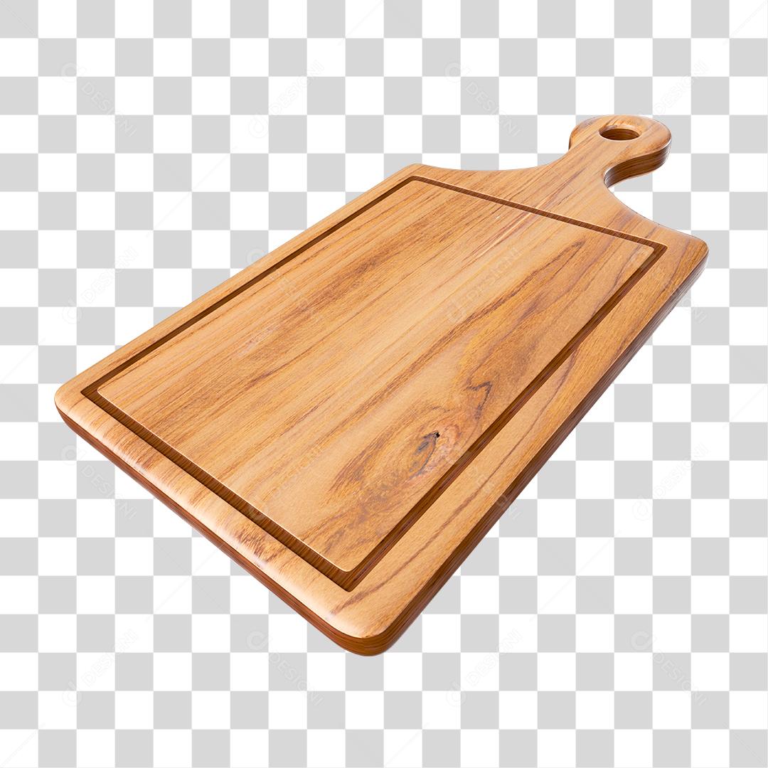 Tábua de Corde Madeira Marrom Elemento 3D Para Transparente