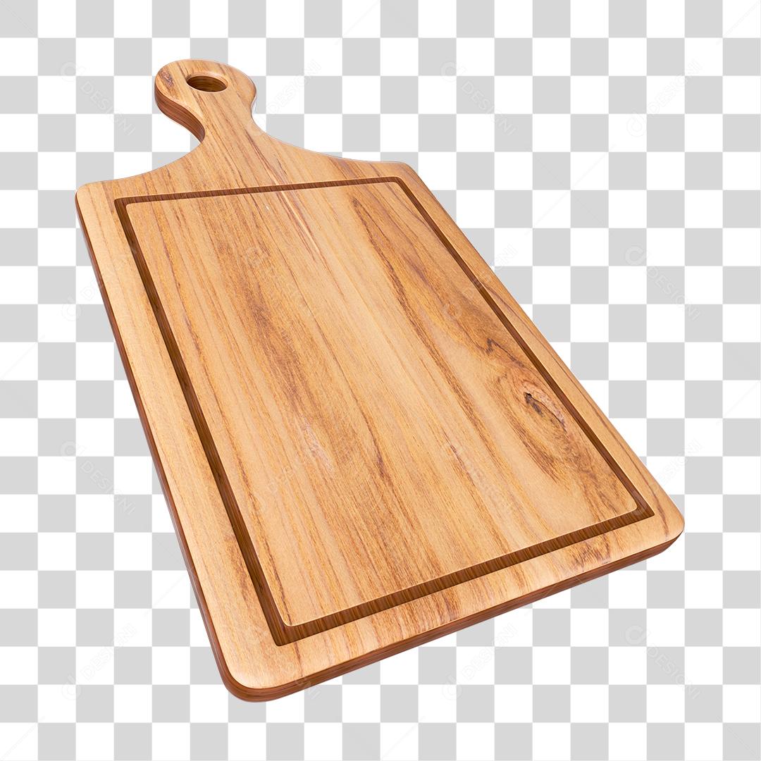 Tábua de Corde Madeira Marrom Elemento 3D Para Transparente