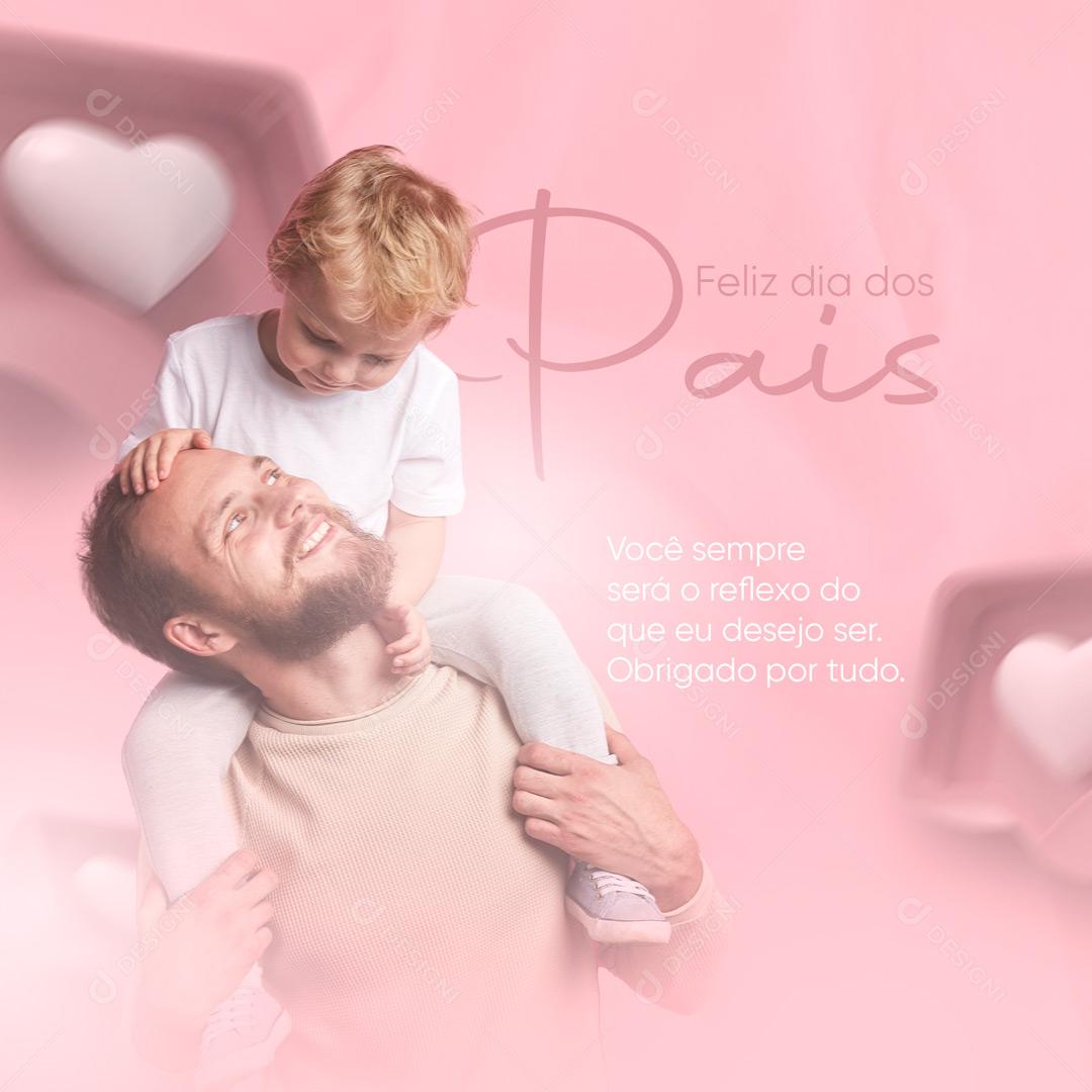 Feliz Dia dos Pais 14 de Agosto Social Media PSD Editável