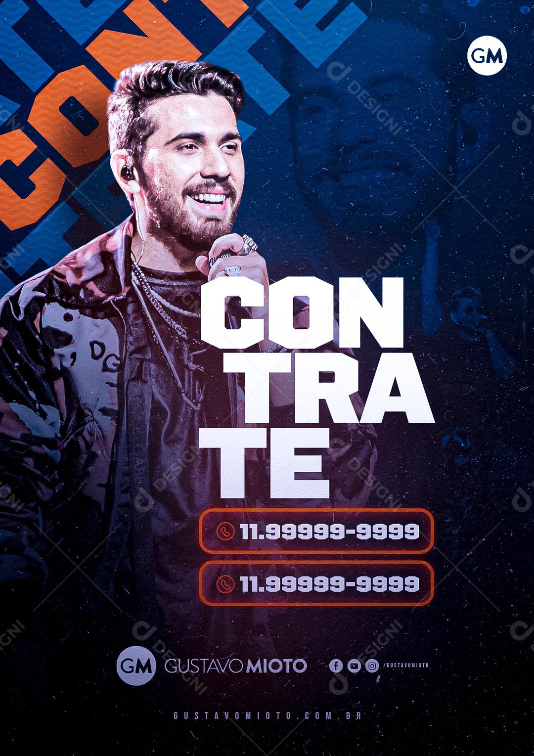Contrate Gustavo Mito Flyer Social Media PSD Editável