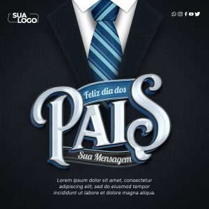 Feliz Dia dos Pais Social Media PSD Editável