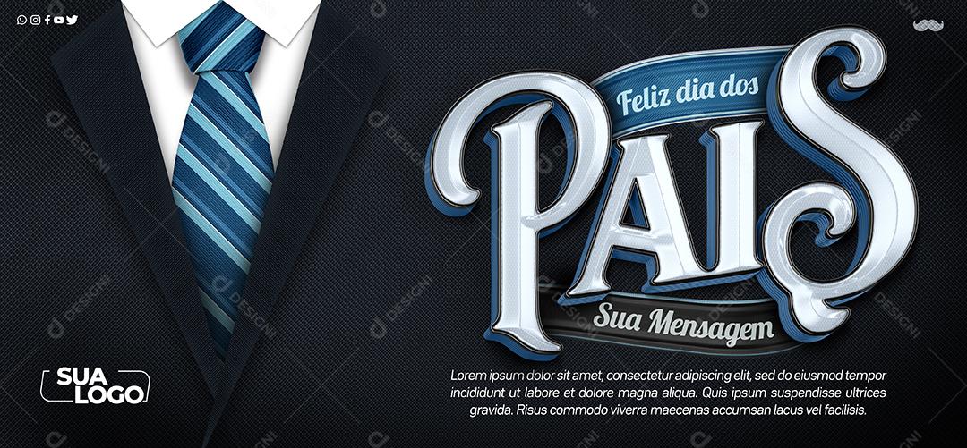 Social Media Banner Feliz Dia dos Pais PSD Editável