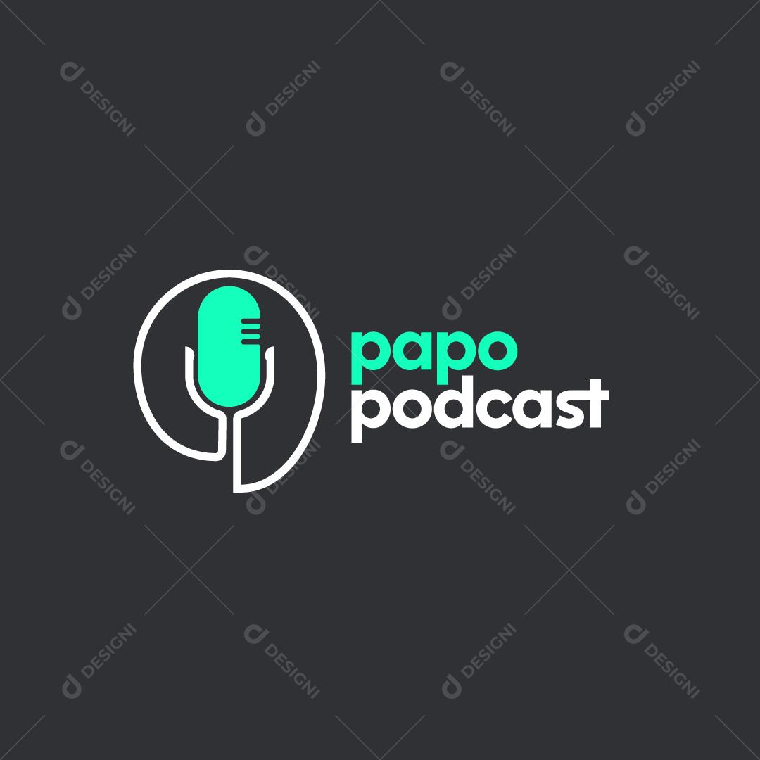 Logo Podcast AI Editável