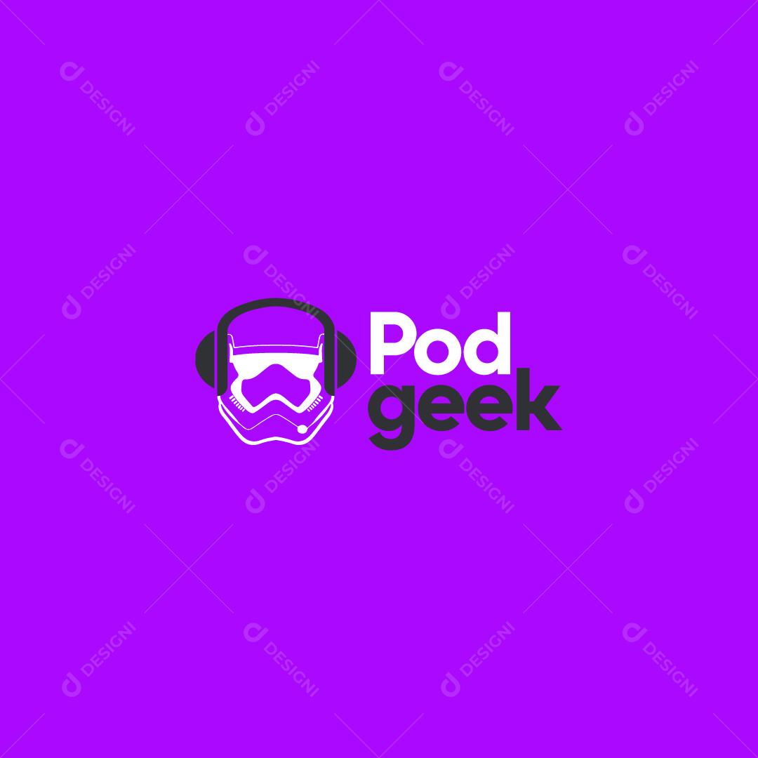 Logo Podcast AI Editável