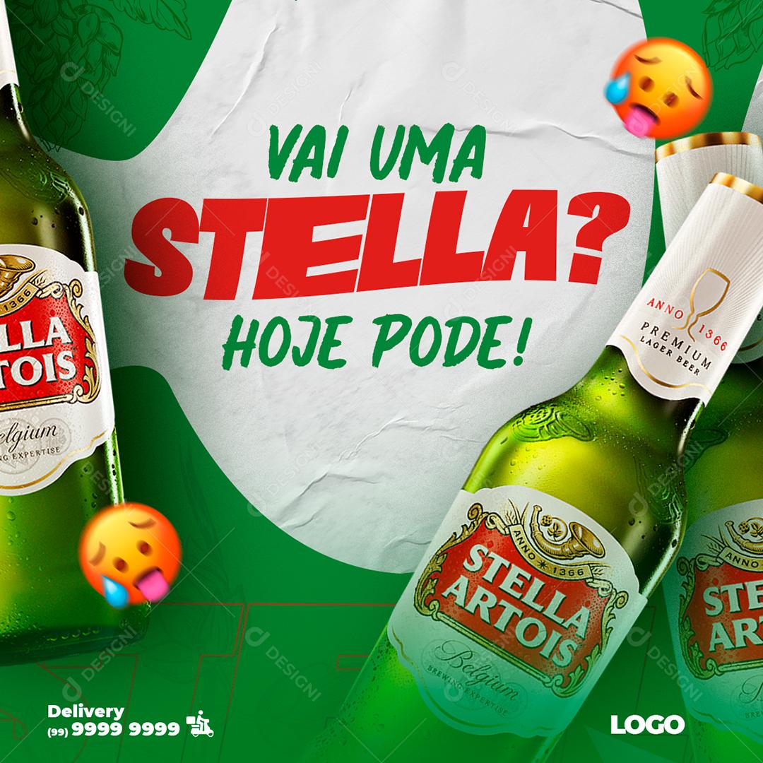Vai uma Stella hoje pode Delivery Distribuidoras Social Media PSD Editável