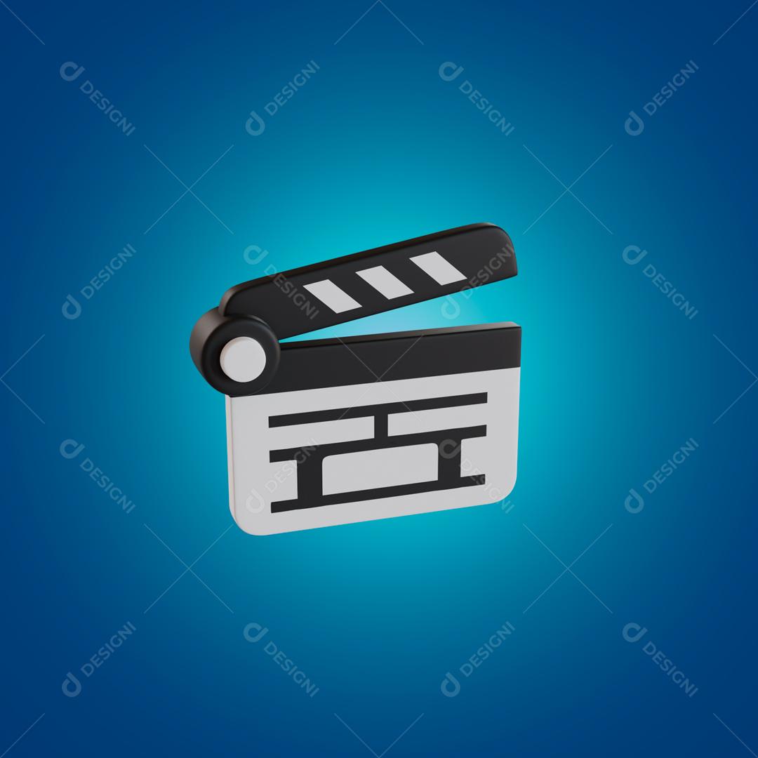 Ardósia de filme 3D Ilustração PSD