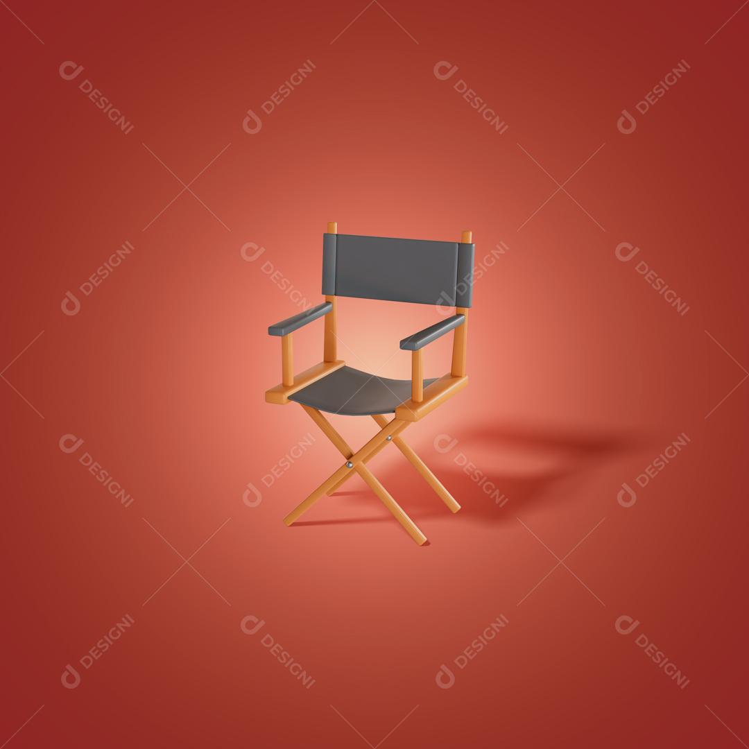 Cadeira do diretor de filmes ilustração 3D
