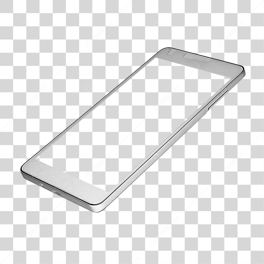 Elemento 3D Celular Transparente Modelo PNG Transparente