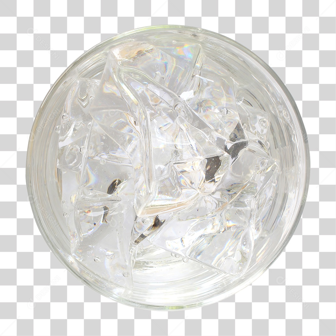 Copo com Gelo PNG Transparente