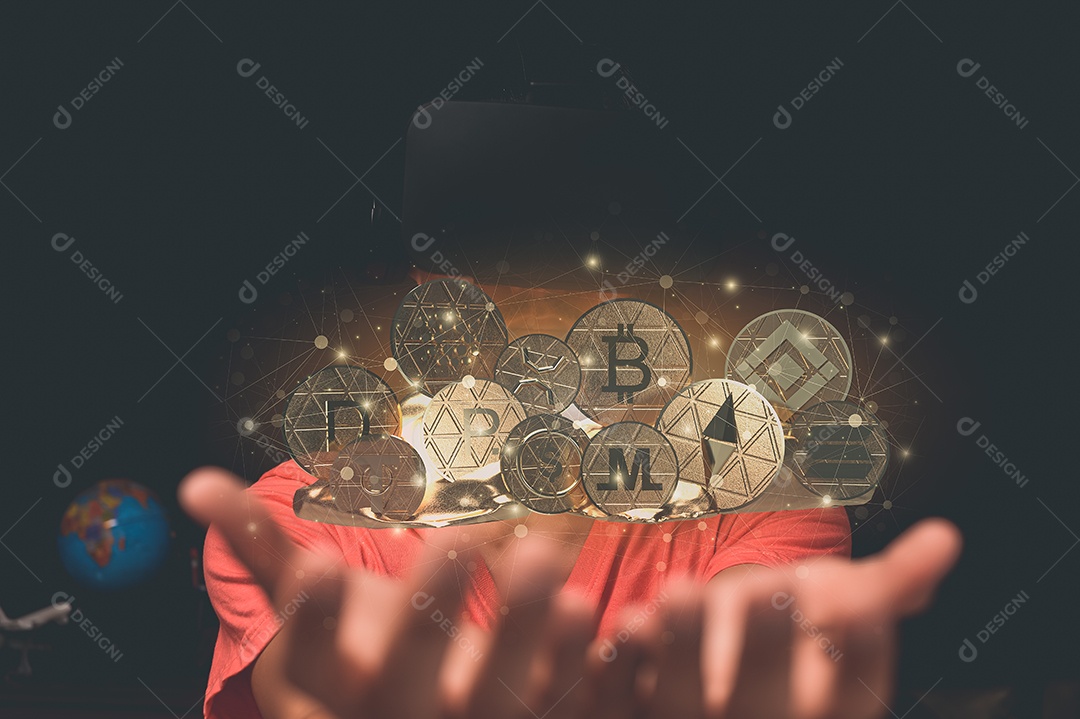 Negociação comercial de moedas criptográficas Bitcoin Trocas Investir Metaverso ações