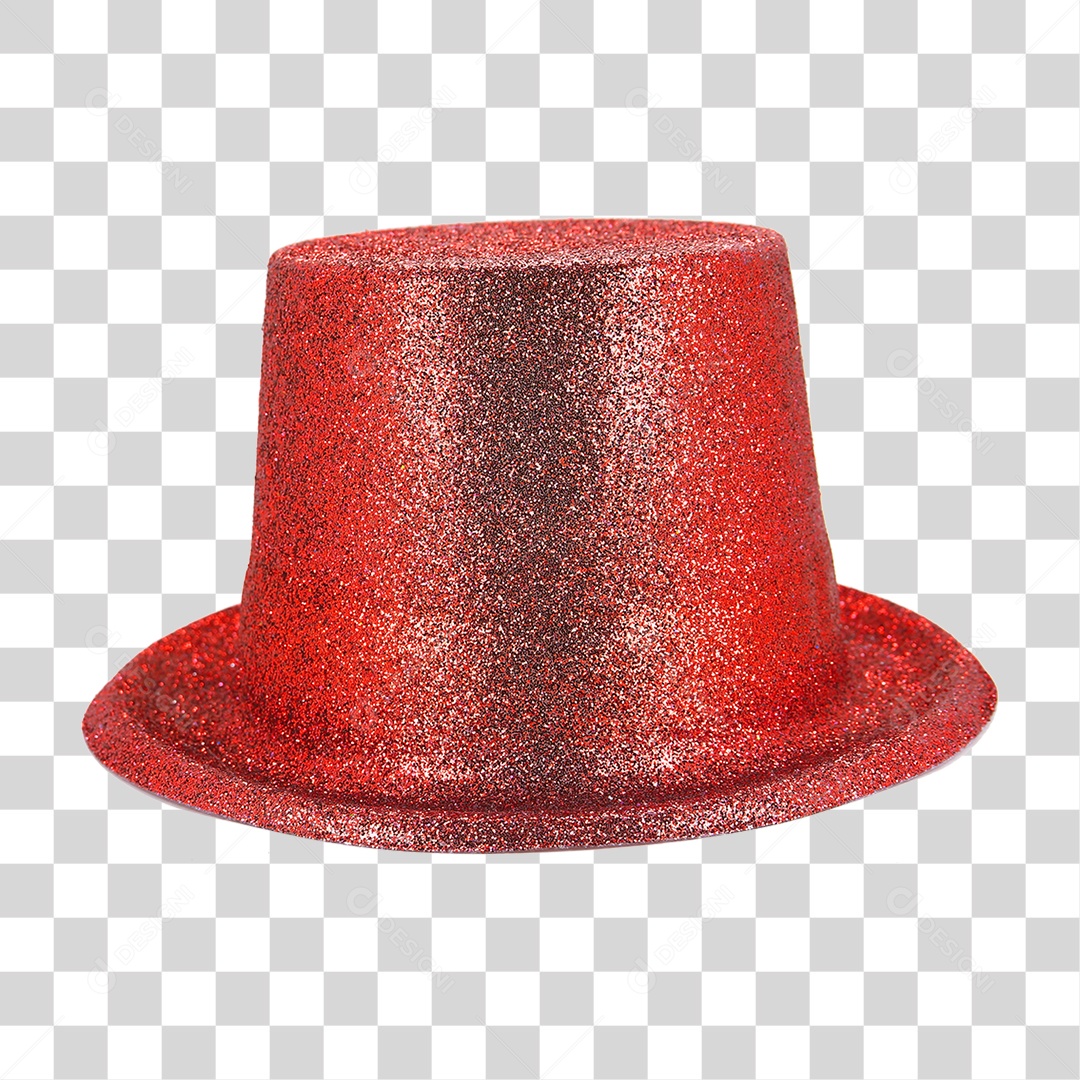Chapéu Cartola com Glitter PNG Transparente