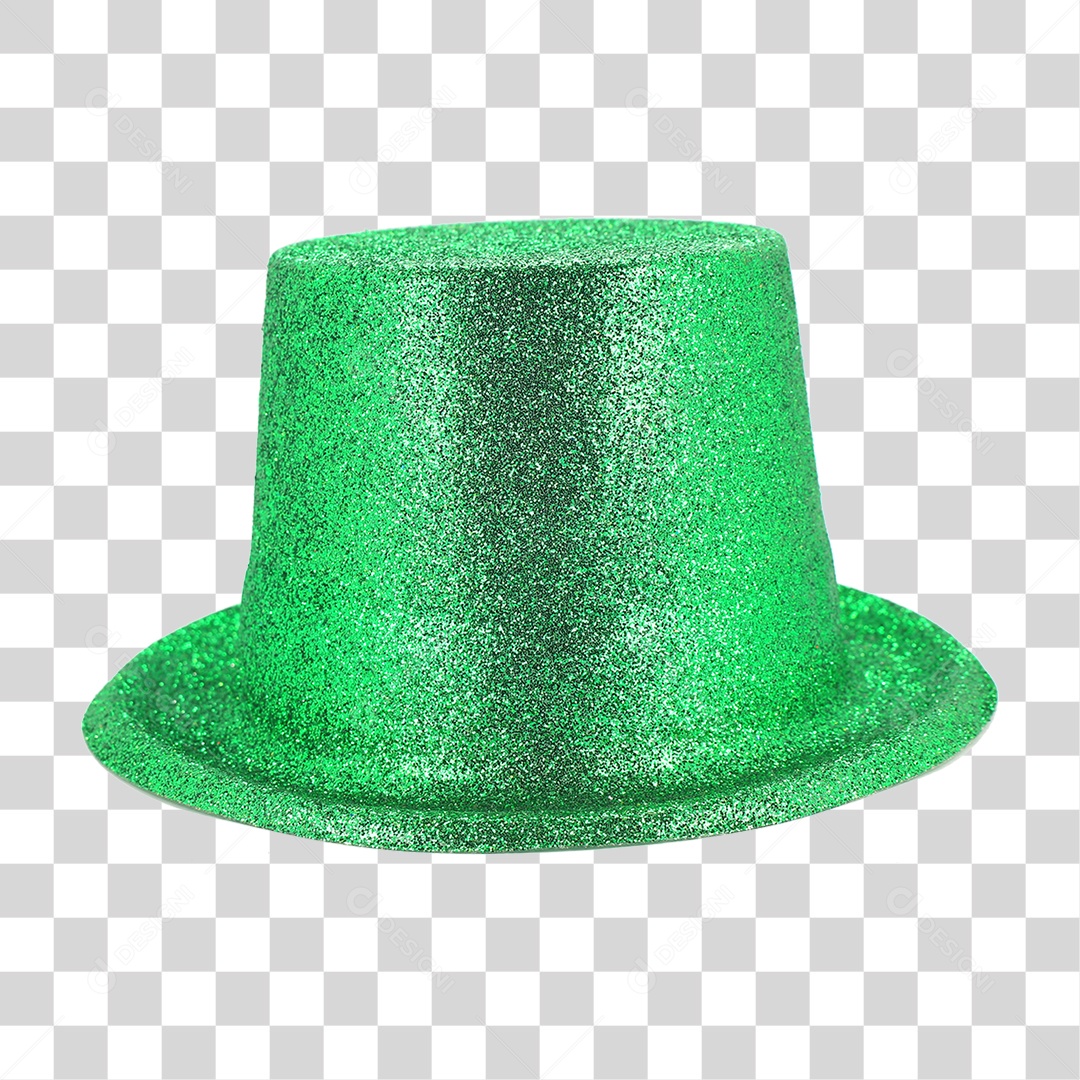 Chapéu Cartola com Glitter PNG Transparente