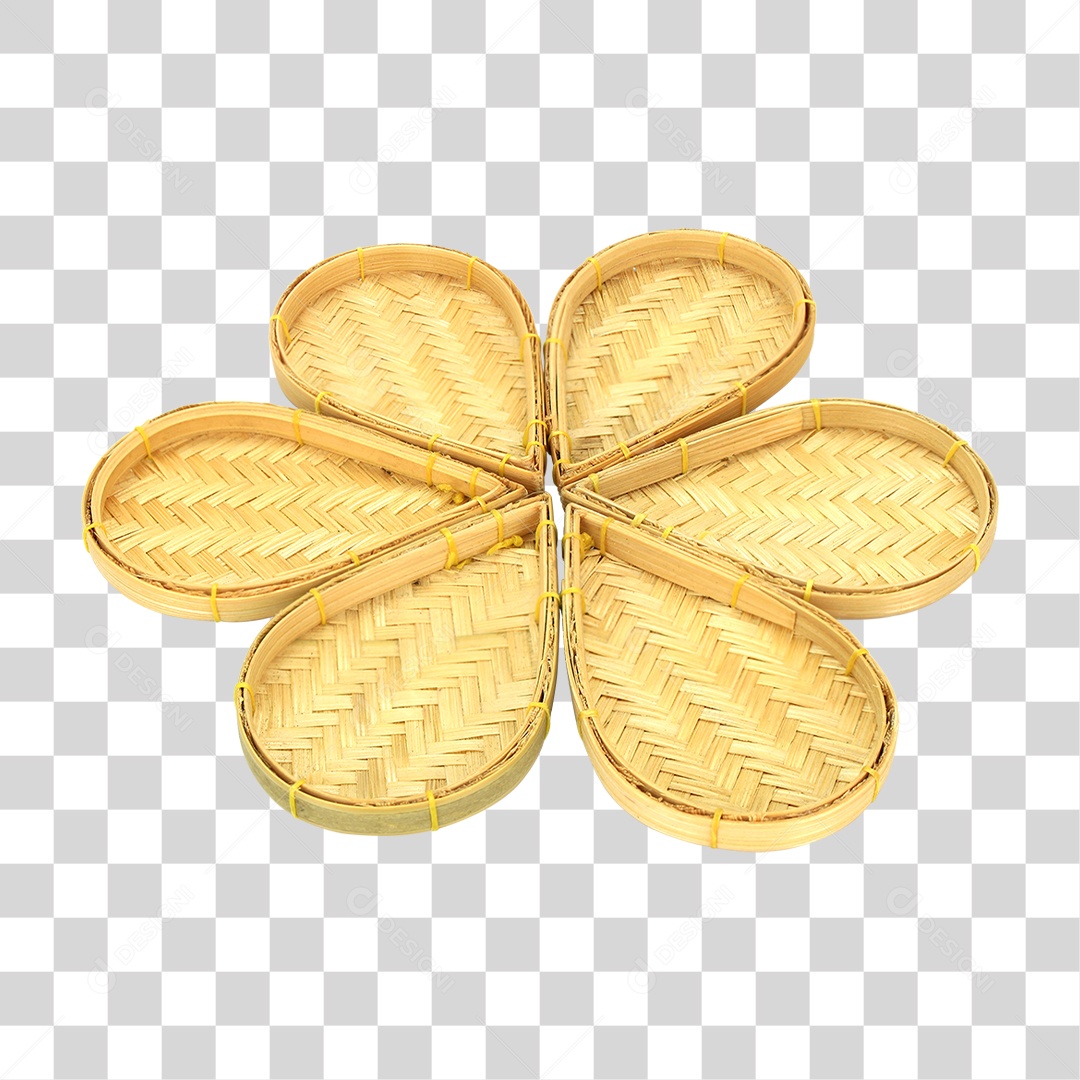 Bandejas de Bambu Palha PNG Transparente