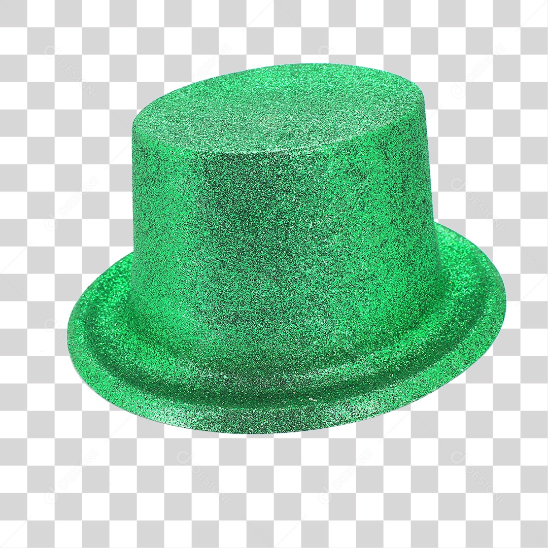 Cartola Hat with Transparent Glitter PNG