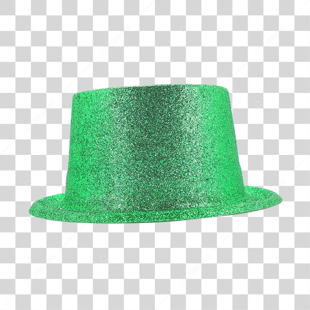 Chapéu Cartola com Glitter PNG Transparente