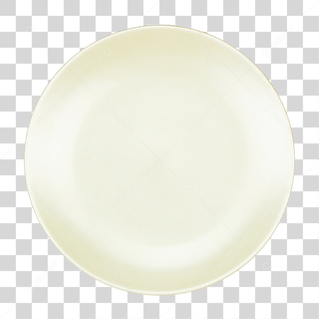Prato Branco de Plástico PNG Transparente