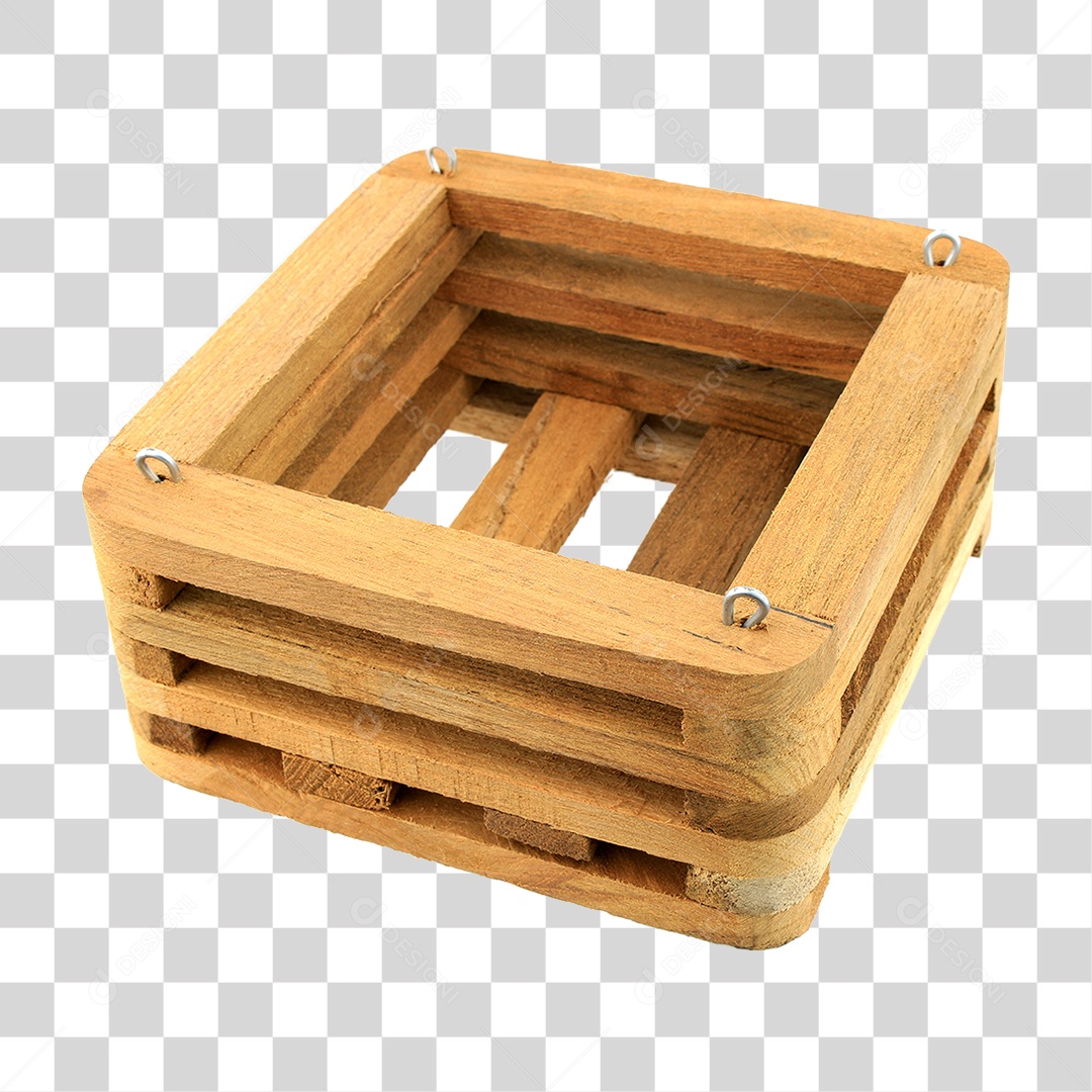 Vaso de Madeira PNG Transparente