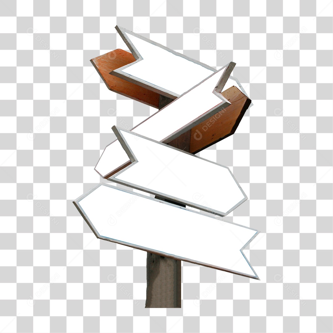 Placas de Madeiras Indicativas PNG Transparente