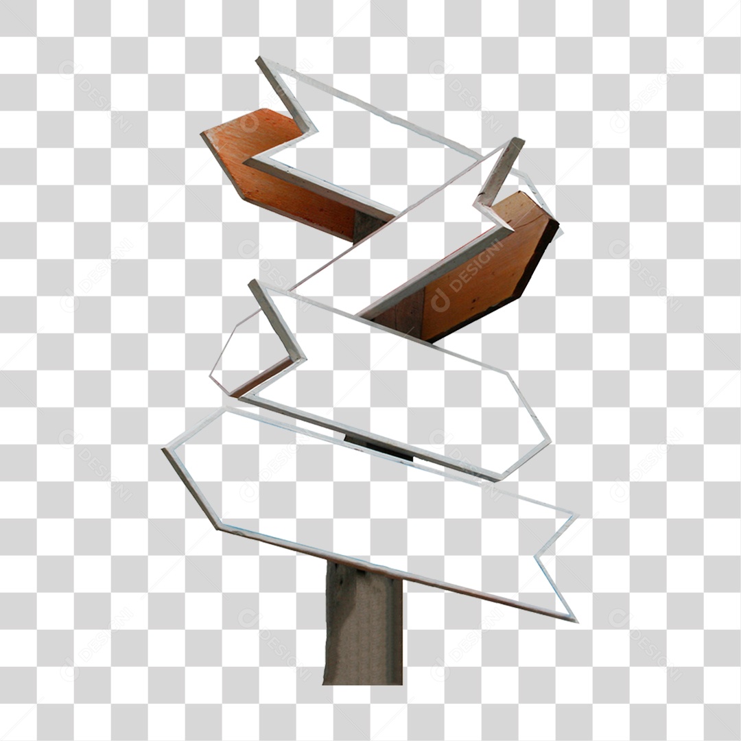 Placas de Madeiras Indicativas PNG Transparente